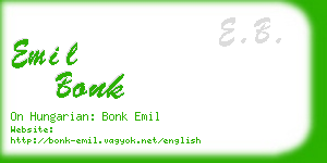 emil bonk business card